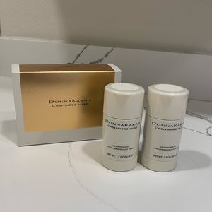 Two Donna Karan Cashmere Mist Deodorant Antiperspirant Sticks, Brand New in Box